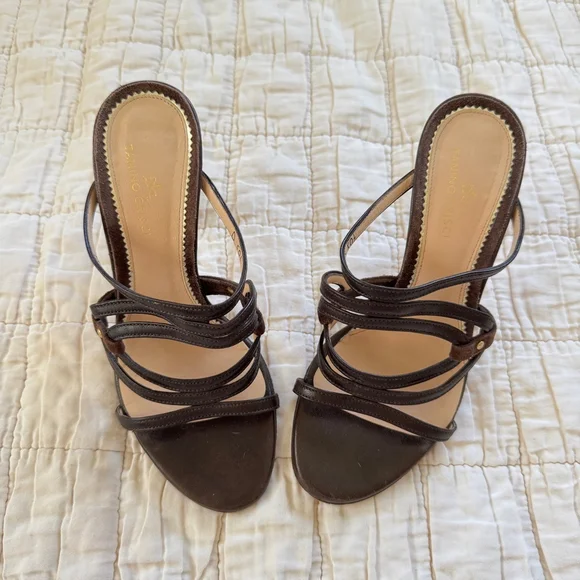 Tanino Crisci Strappy Suede Leather Heels • Size: 34 / 5.5 - Picture 3 of 8